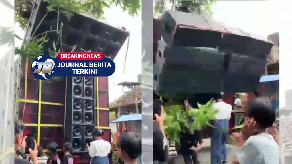 Video Detik-Detik Sound Horeg Setinggi 5 Meter di Bondowoso Roboh Timpa Penonton