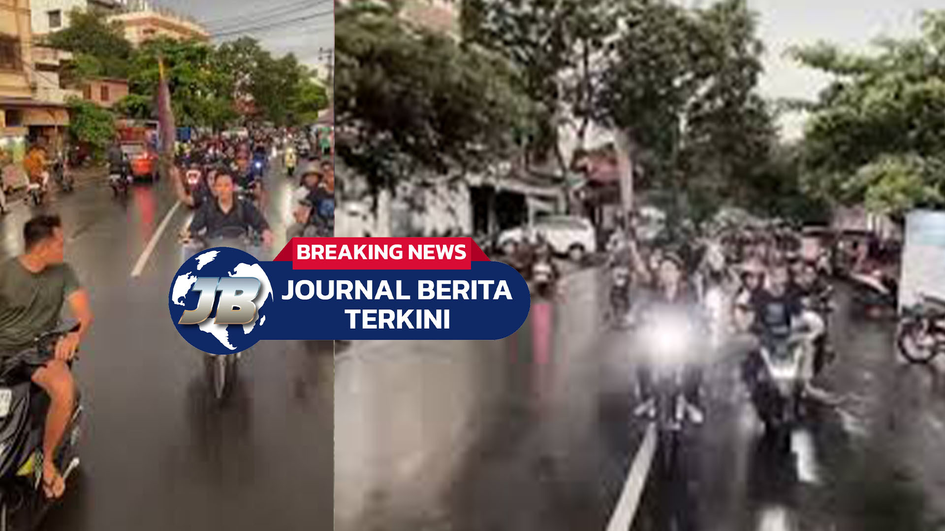 Video Detik-Detik Ketua Geng Motor Panik Saat Dipelototin Aparat TNI yang Lewat