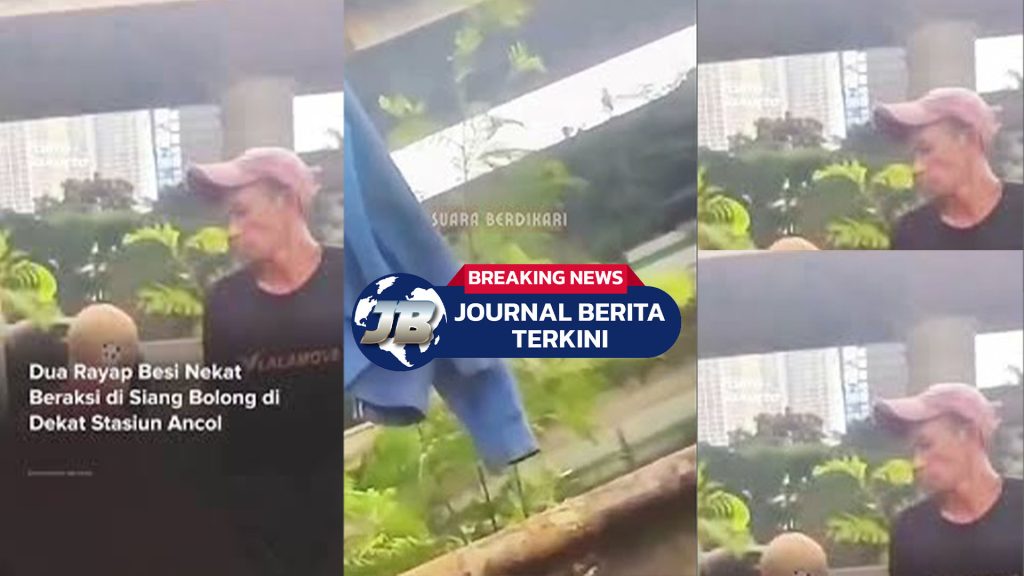 Video Dua Rayap Besi Nekat Beraksi di Siang Bolong Stasiun Ancol