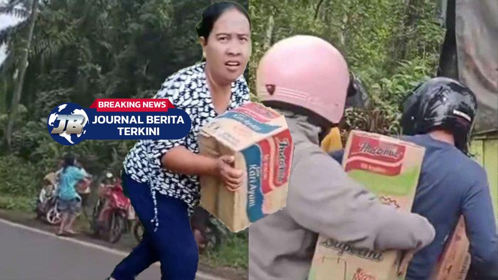 Video Warga Banyuasin Lakukan Penjarahan terhadap Truk Bermuatan Mie Instan di Jalintim Palembang