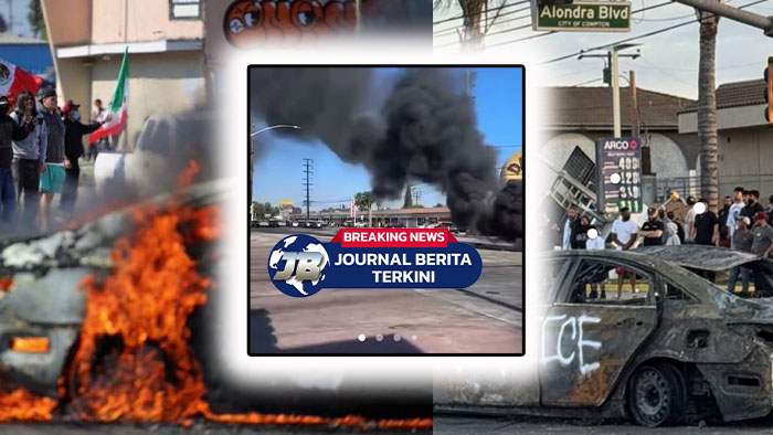 Breaking News! Video Los Angeles Rusuh Demo Imigran di LA, Bentrokan Dengan Polisi Pecah!