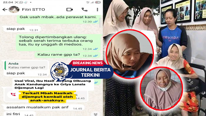 Usai Viral!! Video Anak Durhaka Jemput Lagi Ibu Nasikah yang Dibuang ke Griya Lansia