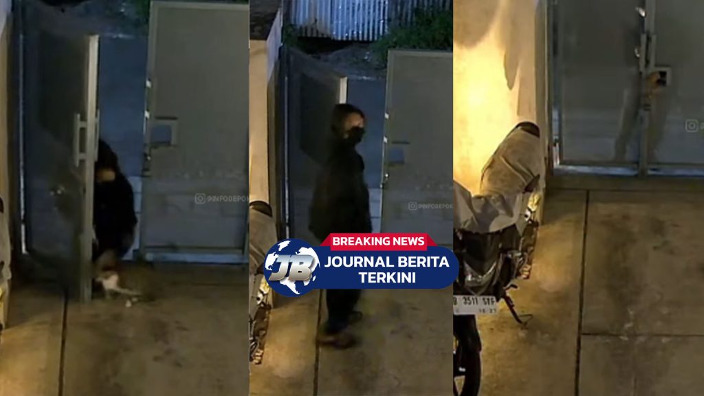 Video Detik-Detik Aksi Pencurian Sepeda Motor Malam Takbiran Di Depok