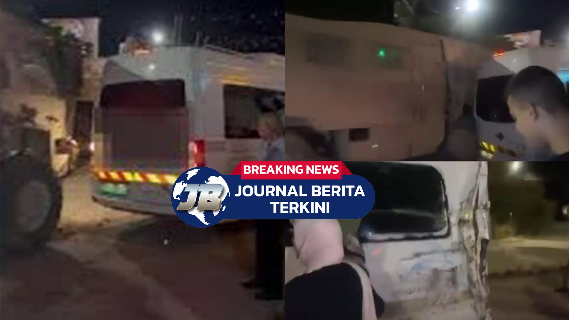 Video Detik-Detik Kendaraan Militer Israel Tabrak Bus Jemaah Haji Palestina