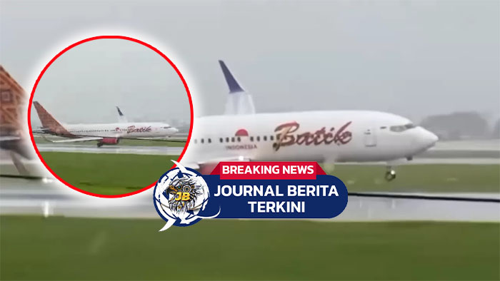Video Detik-Detik Pesawat Batik Air Mendarat Miring, Ini Kata Manajemen!