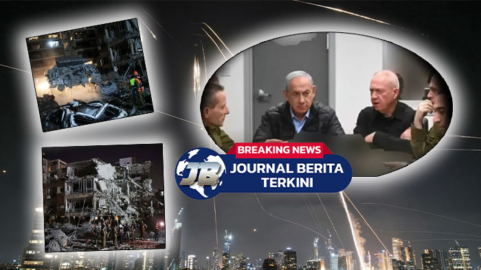 Video Iran Bombardir Tel Aviv, Netanyahu dan Menhan Israel Ngumpet di Bunker