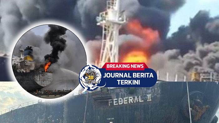 Video Kapal Tanker Lagi Docking Meledak di ASL Tanjunguncang, 5 Korban!