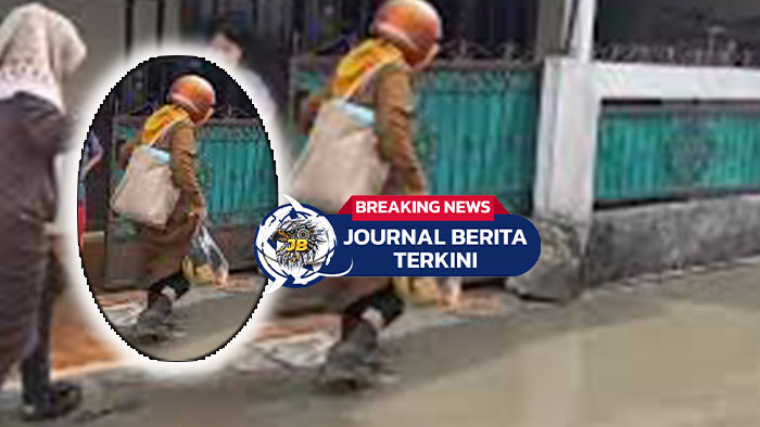 Video Momen Emak-emak Lewati Jalan yang Baru Dicor, Tuai Kecaman Warganet