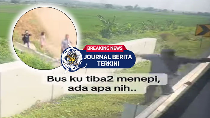 Video Momen Haru Sopir Bis Berhenti di Pinggir Jalan Demi Bertemu Anakanya