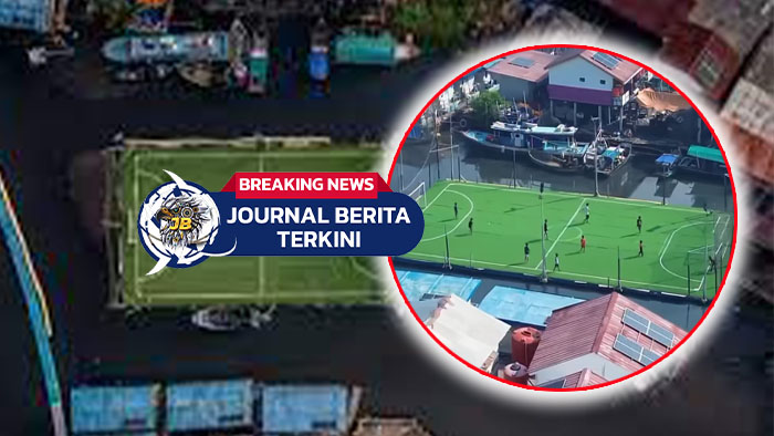 Video Penampakan Lapangan Apung Bela Negara di Pesisir Jakarta