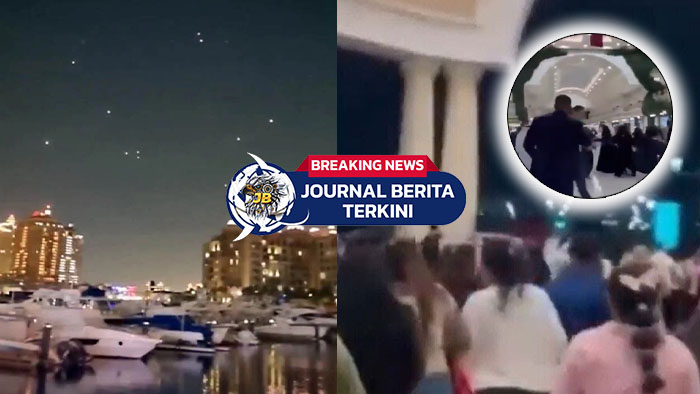 Video Rudal Iran Melintas di Atas Mall Mewah Doha Saat Serangan ke Pangkalan Militer AS, Pengunjung Panik