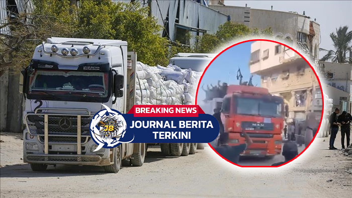 Video Truk Bantuan Suskses Masuki Jalur Gaza, Bebas dari Pembegalan Pasukan Israel
