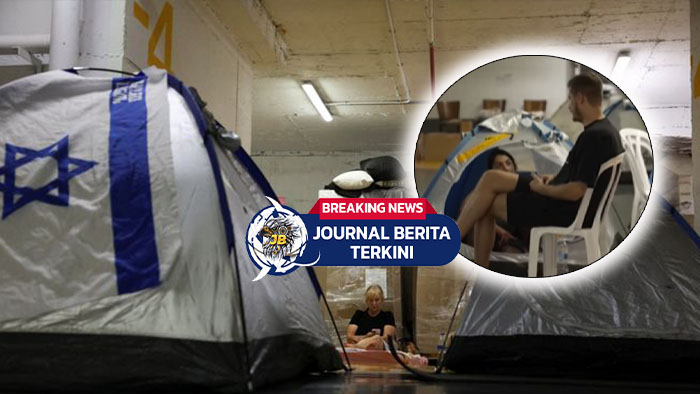 Takut di Rudal Iran!! Video Warga Israel Ramai-ramai Bangun Tenda di Parkiran mall