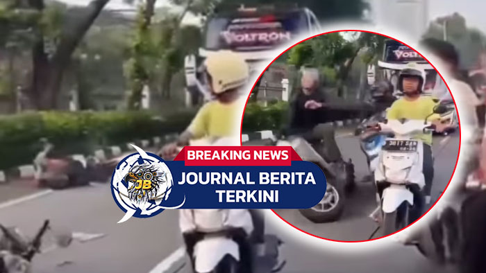[VIDEO] Detik-Detik Kecelakaan Sepeda Motor Di Jalan Raya Lenteng Agung