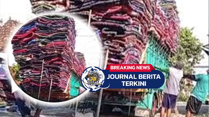Maksa Banget! Video Truk Bawa Karpet di Cirebon Sampai Kelebihan Muatan