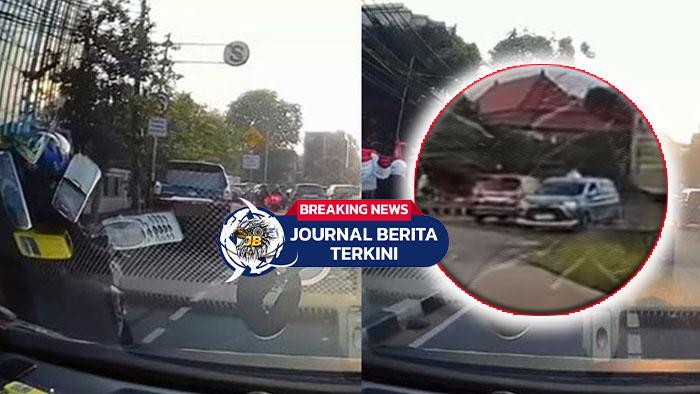 [VIDEO] Terekam Dashcam, Detik-detik Mobil Taxi Nekat Lawan Arah