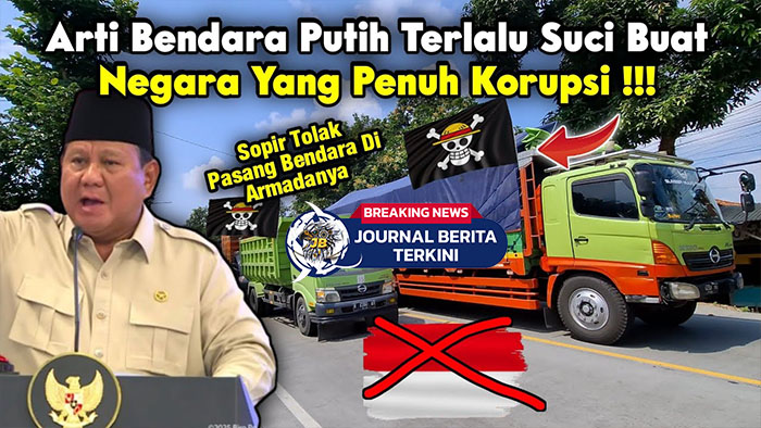 [VIDEO] Bukan Merah-Putih! Pekerja Bangunan dan Sopir Truk Kibarkan Bendera 'One-Piece'
