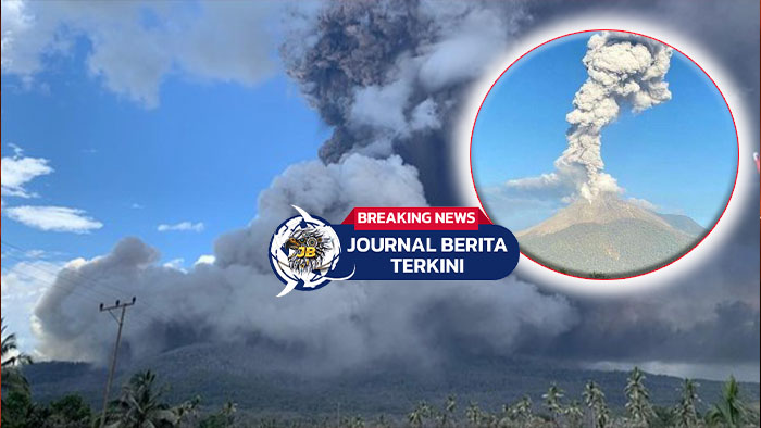 [VIDEO] Gunung Lewotobi Laki-laki Meletus Lagi, Tinggi Kolom Abu 18 Kilometer