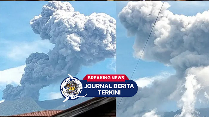 [VIDEO] Gunung Marapi Sumbar Kembali Erupsi, Kolom Abu Setinggi 1.200 Meter!