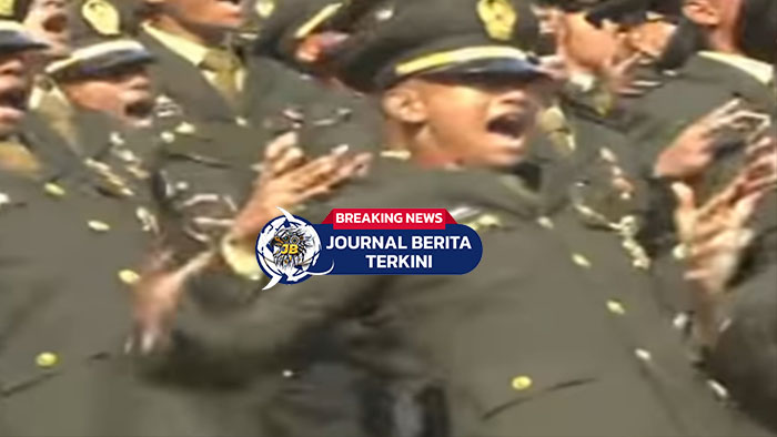 [VIDEO] Huh Hah!, Prabowo-Gibrann Terpukau Adu Yel-yel Sangar Perwira TNI Dan Polri