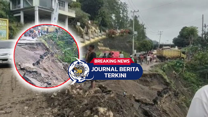 [VIDEO] Longsor di Bambapuang, Jalan Poros Enrekang–Toraja Amblas dan Macet 3 Jam