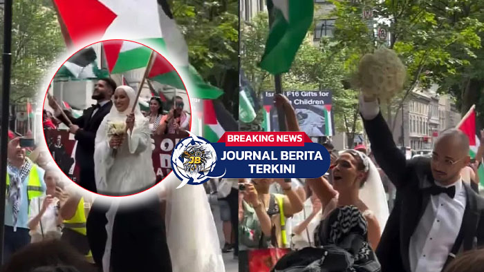 [VIDEO] Pengantin di Kanada Mengikuti Aksi Solidaritas Palestina di Hari Pernikahan