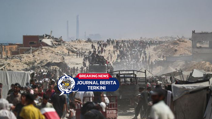 [VIDEO] Pilu! Lautan Manusia di Gaza Serbu Truk Bantuan saat Krisis Kelaparan