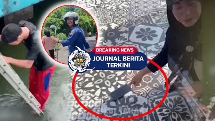 [VIDEO] Selfie Berujung Panik, HP Pasutri Jatuh ke Danau, Damkar Tangsel Turun Tangan