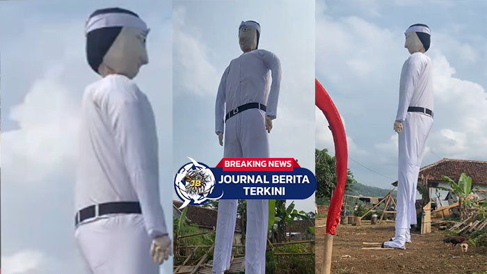 [VIDEO] Unik dan Kreatif! Patung Raksasa Mirip KDM Ramaikan Suasana Agustusan di Tasikmalaya