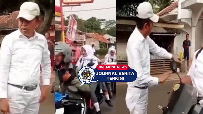 [VIDEO] Viral Dedi Mulyadi Cegat Rombongan Pelajar Kendarai Motor Tanpa Helm di Bandung