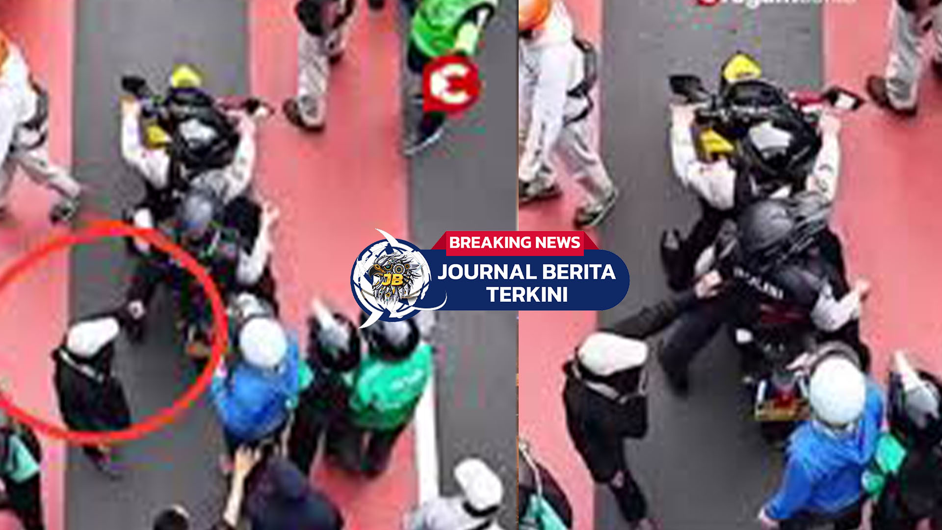 [VIDEO] Tertangkap Kamera! Provokator Demo Bertopi Putih, Aksinya Terekam Drone