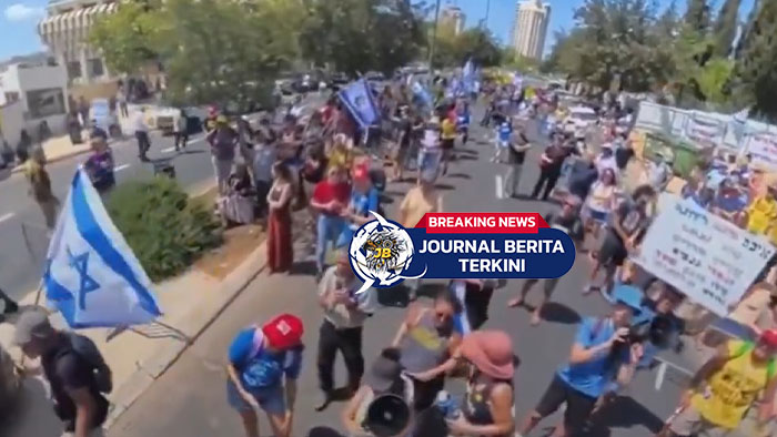 [VIDEO] Aksi Demo Warga Israel Tolak Rencana PM Netanyahu Kuasai Penuh Gaza