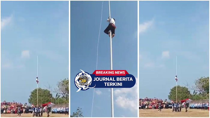 [VIDEO] Bikin Haru! Bocah SD Panjat Tiang Bendera 12 Meter Saat Upacara HUT RI ke-80