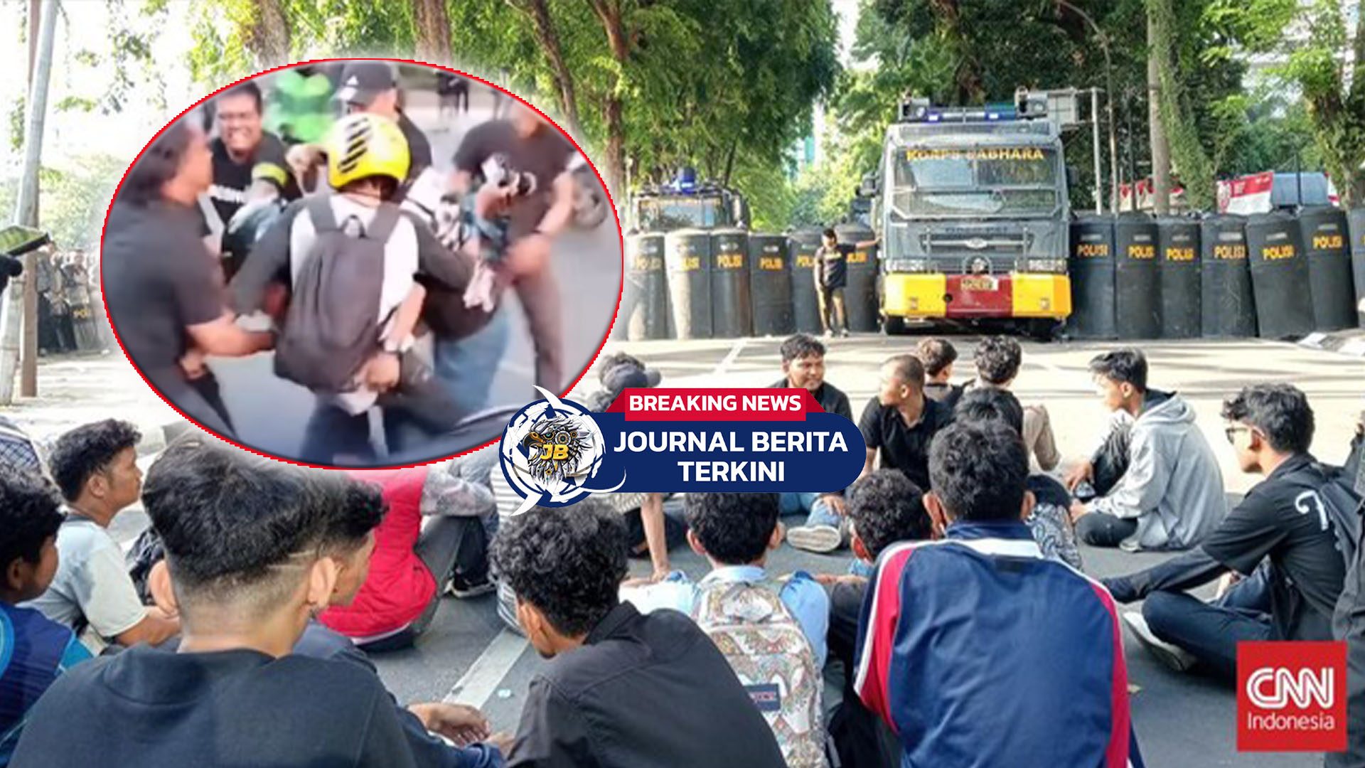 [VIDEO] Demo Medan Ricuh! Polisi Bekuk 39 Orang saat Demo Tolak Tunjangan DPR di Medan