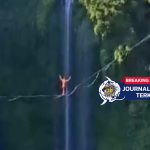 [VIDEO] Heboh! Aksi Berbahaya Turis Asing di Air Terjun Sekumpul, Berjalan di Atas Seutas Tali