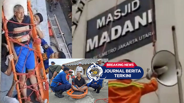 [VIDEO] Perbaiki Speaker Masjid! Warga Cimuning Terjatuh, Damkar Turun Tangan
