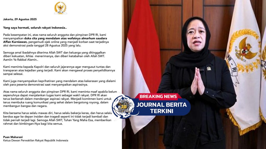 [VIDEO] Puan Maharani Sampaikan Permintaan Maaf Seluruh Anggota, Janji DPR Berbenah