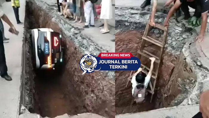 [VIDEO] Robot Taksi Tanpa Sopir di China Terjun ke Lubang Konstruksi Usai Langgar Tanda Peringatan