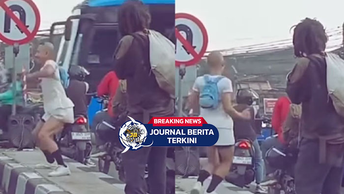 [VIDEO] Viral! ODGJ Tonton Aksi Pria Joget di Lampu Merah, Netizen: Dia Aja Bingung