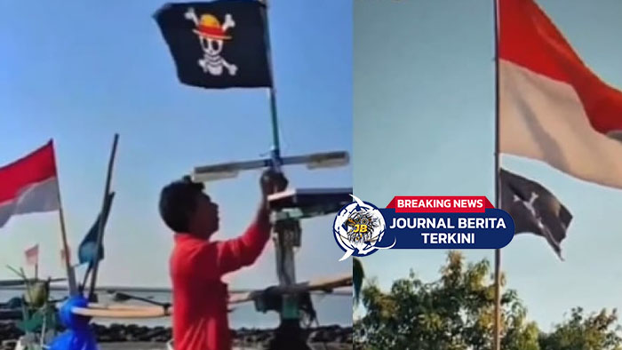 [VIDEO] Viral! Pohon Pinang Ditebang Gegara Bendera One Piece Berkibar Di Bawah Bendera Merah Putih