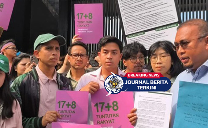 [VIDEO] Andovi-Jerome dkk Serahkan 17+8 Tuntutan ke DPR, Diterima Andre Rosiade-Rieke