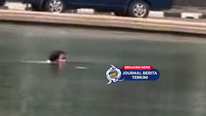 [VIDEO] Bikin Heboh Warga! Wanita Berendam di Kolam Bundaran Patung Kuda Monas