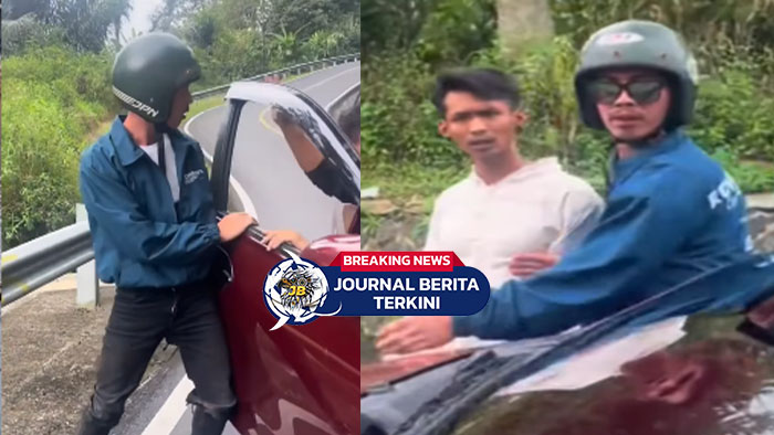 [VIDEO] Cekcok Di Jalan! Wisatawan Berulang Kali icegat dan Mobilnya Dpukul Warga Lokal Cianjur