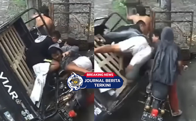[VIDEO] Detik-Detik Emak-Emak Pemotor berhenti Tiba-Tiba Diseruduk Viar