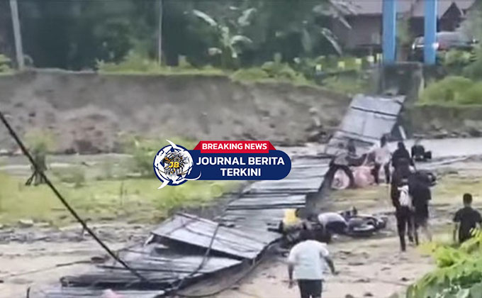 [VIDEO] Jembatan Gantung di Tolitoli Putus Dilewati Rombongan Pengantin, 4 Orang Luka