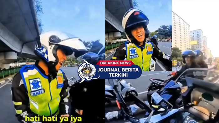 [VIDEO] Kocak tapi Tegas! Polisi Cegat Pemotor Nakal Lawan Arah