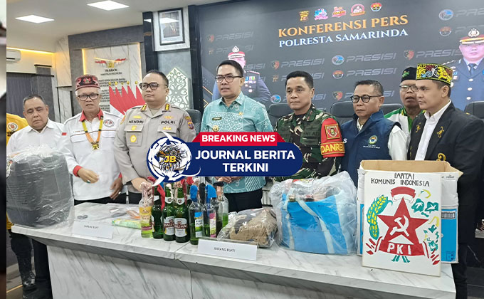 [VIDEO] Logo PKI! Jelang Demo Mahasiswa, Polisi Amankan Bom Molotov dan Simbol PKI di Unmul