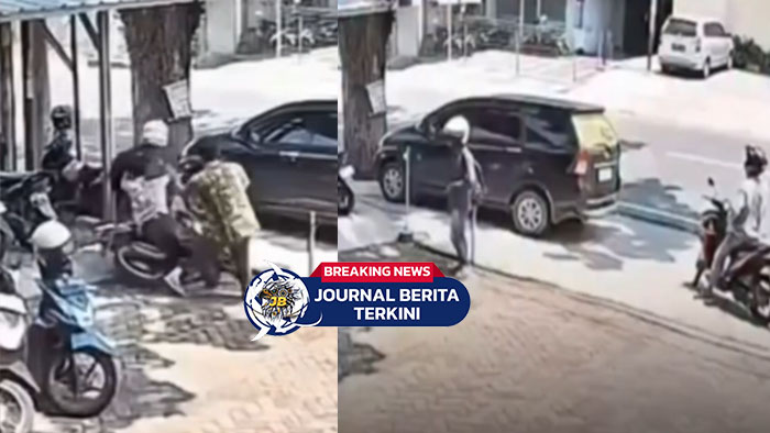 [VIDEO] Pelaku Curanmor DIgagalkan Emak-Emak, Lolos Setelah Tiga Kali lepas Tembakan