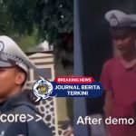 [VIDEO] Remaja Ini Di Amankan Usai Terlibat Demo Dengan Gaya Unik Topi Polisi