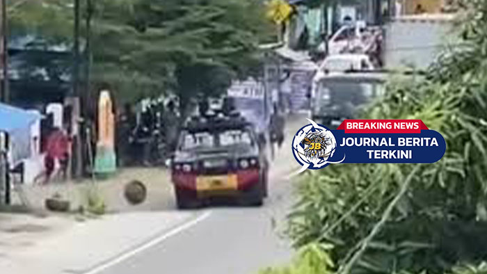 [VIDEO] Aksi Penggerebekan! Mobil Brimob Dilempari Batu Saat Gerebek Bandar Narkoba